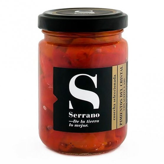 Pimientos de la variedad Cristal 135 grs. Conservas Serrano Calahorra