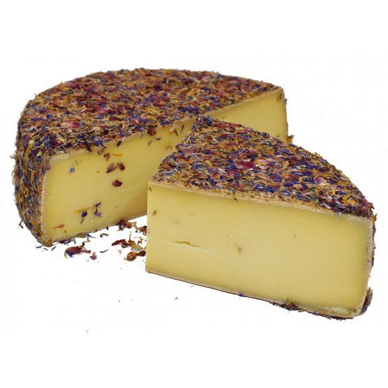 Queso Lola Montez de Vaca Cubierto de Flores.  200 grs.