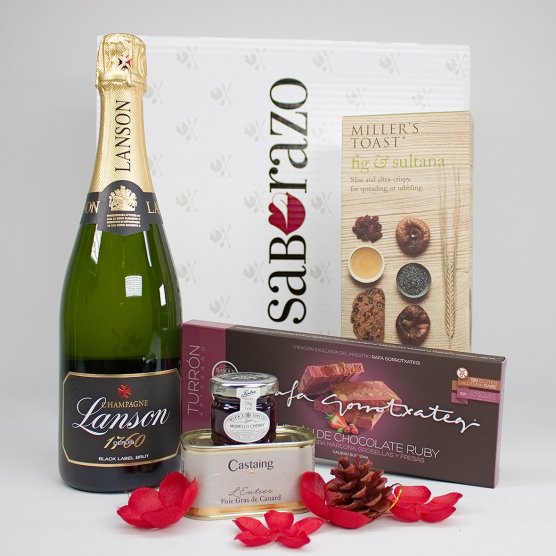 Pack Regalo Paté con Champagne Lanson 2019 y Turrón