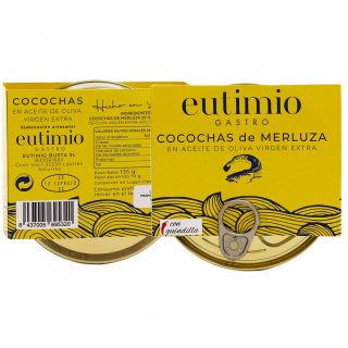 Cocochas de merluza en aceite de oliva 135 grs. Conservas Eutimio