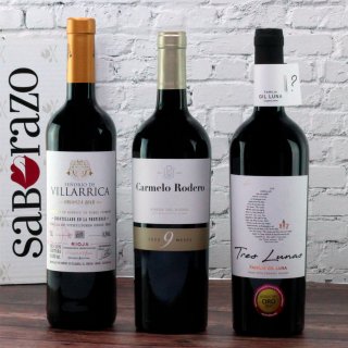 Pack 3 vinos villarrica, carmelo, tres lunas